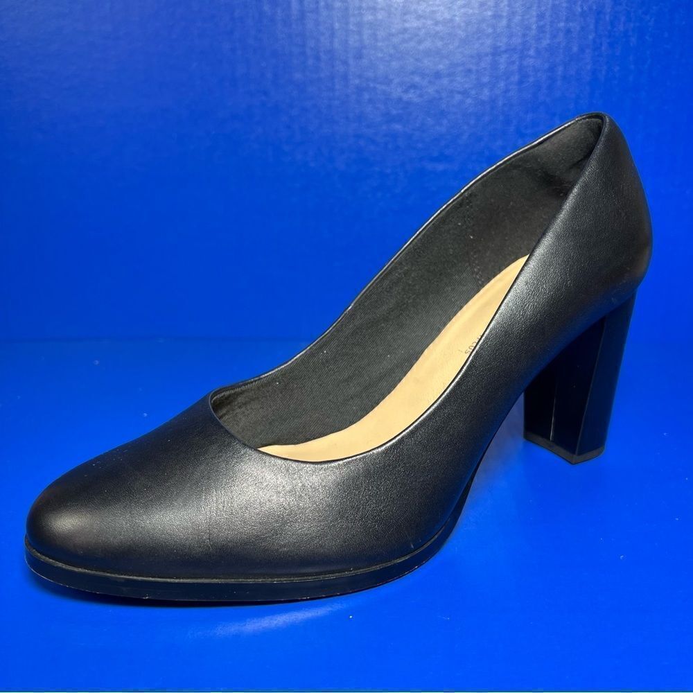 Clarks‎ Womens Kaylin Cara Leather Pumps Black 9M Heels 26145688